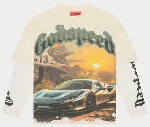 Godspeed Sunset Drift Layered T-Shirt (Bone)