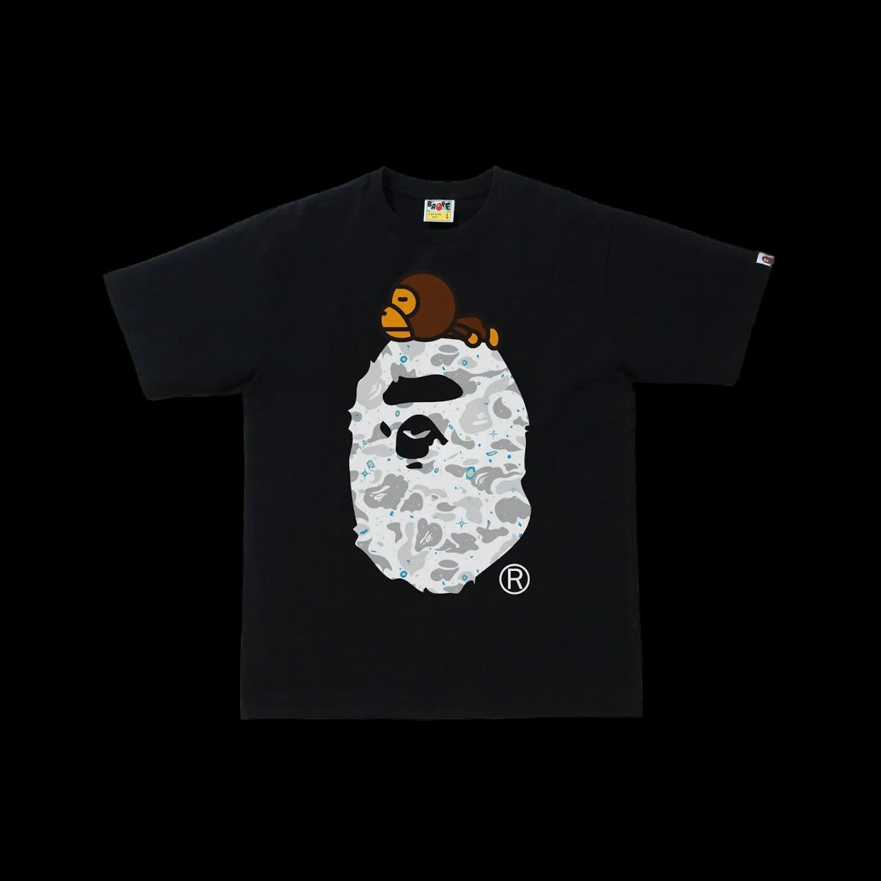 Bape Space Big Head Tee Black