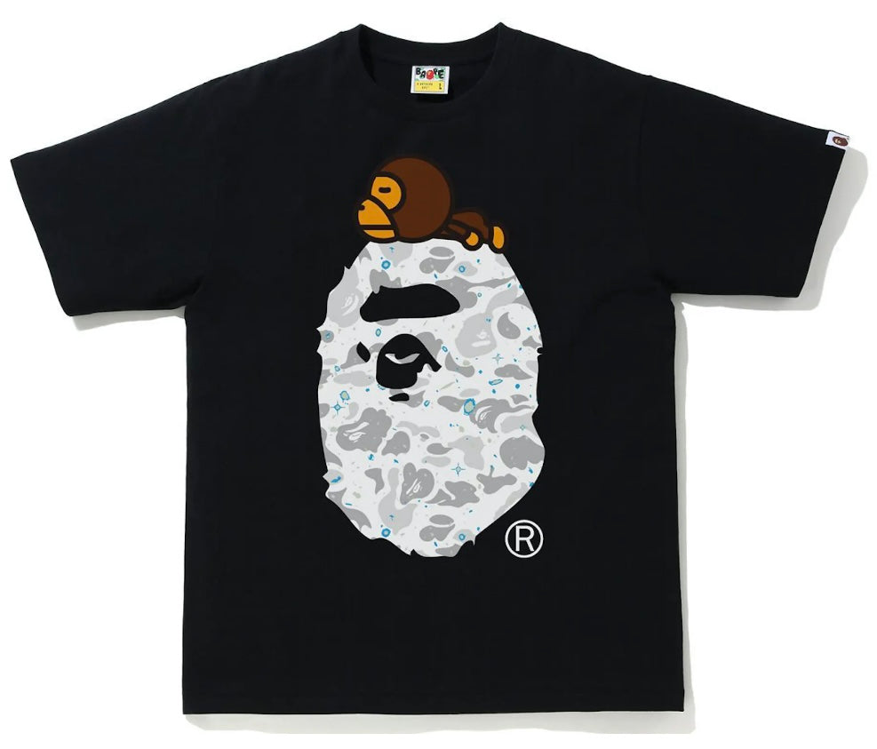 Bape Space Big Head Tee Black