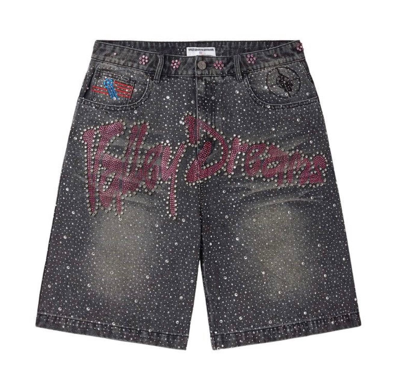 Vale Forever Iced Out Jorts 'Black'