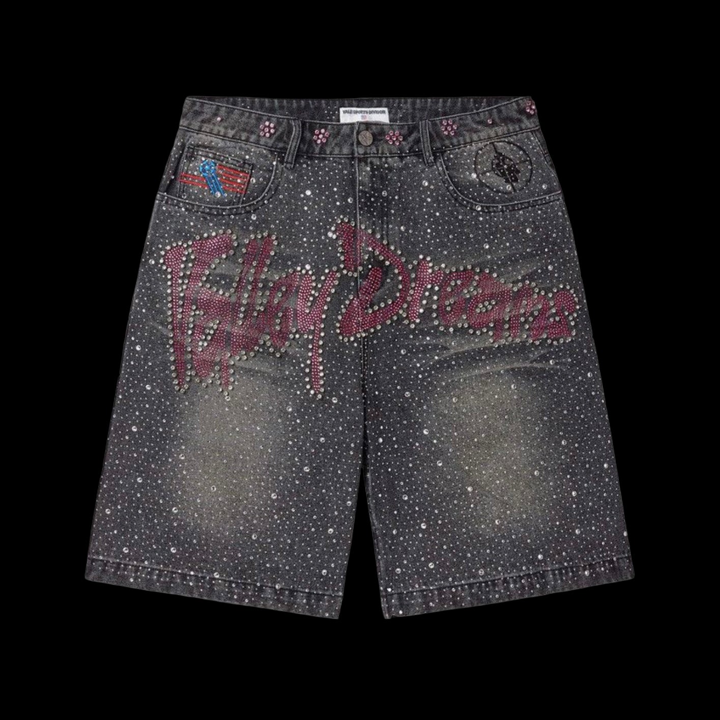 Vale Forever Iced Out Jorts 'Black'