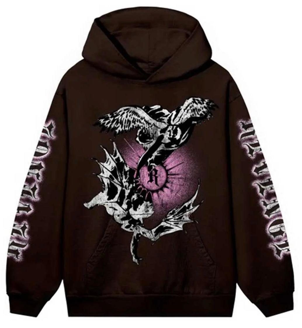 Revenge X G Herbo Angel Disciple Hoodie Brown
