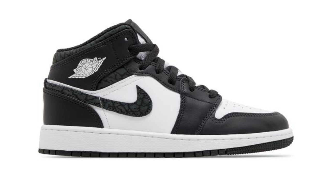 Air Jordan 1 Mid SE GS 'Panda Elephant'