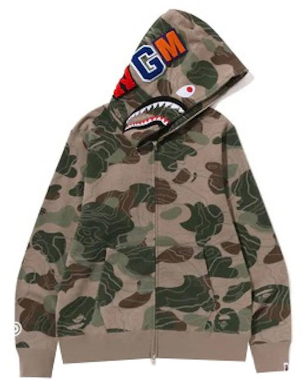 Bape Beige Camo Zip Up