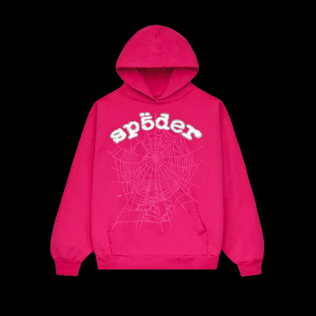 Sp5der Legacy Hoodie Pink/White