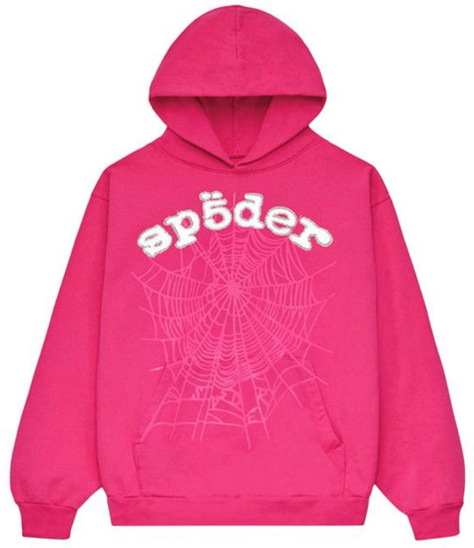 Sp5der Legacy Hoodie Pink/White