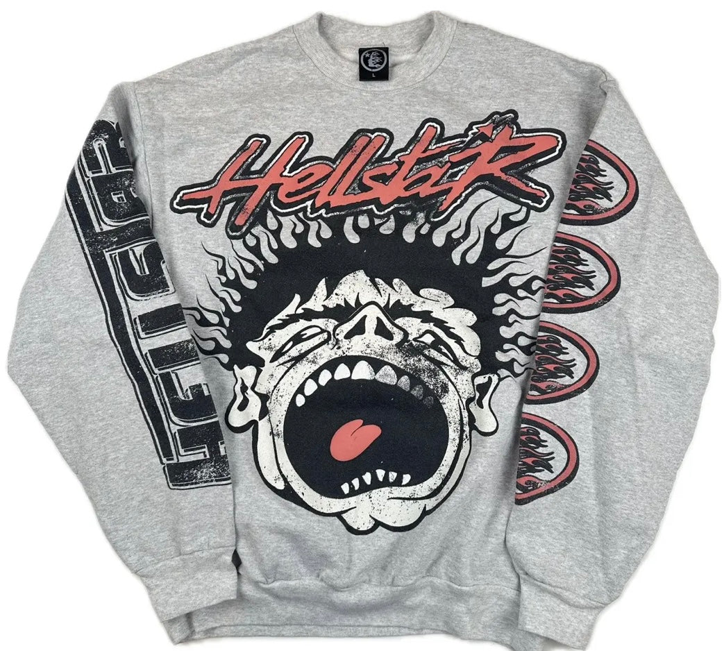 Hellstar Records crewneck grey