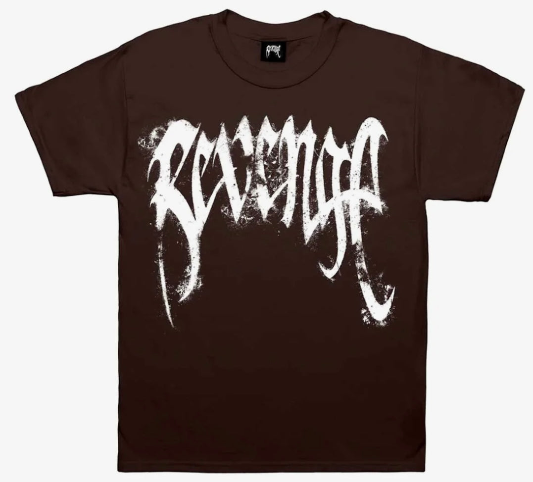 Revenge Puff Print St. Micheal Tee Brown