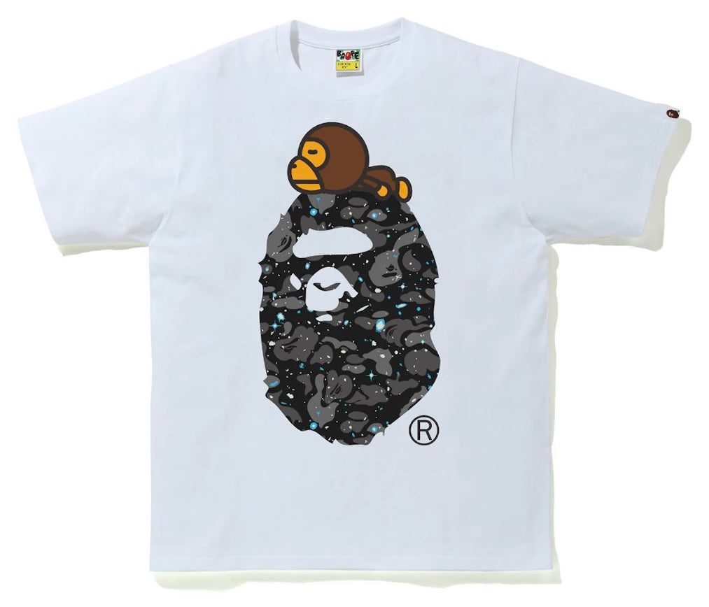 Bape Space Big Head Tee White
