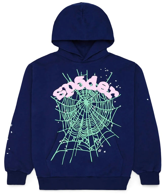 Sp5der Web Hoodie Navy