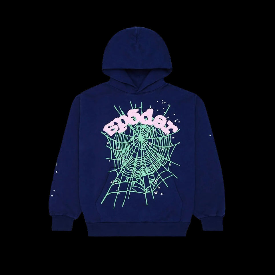 Sp5der Web Hoodie Navy