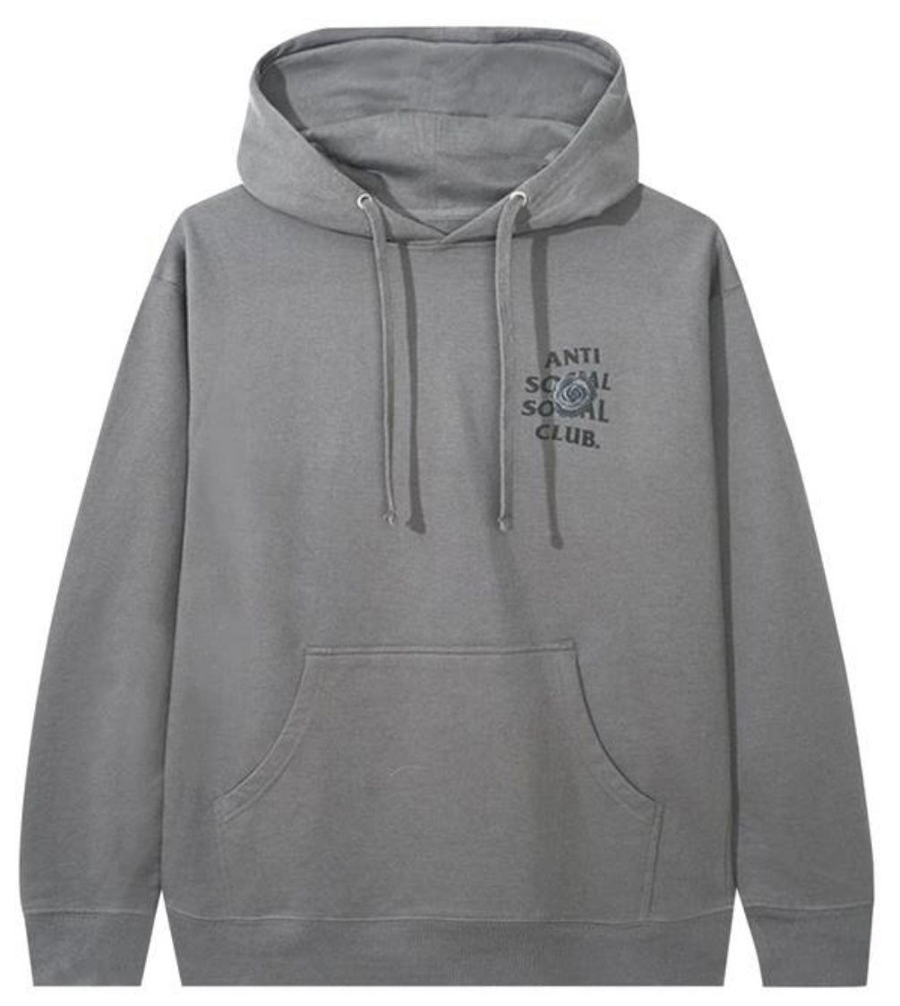 Anti-Social Bat Emoji Hoodie Grey