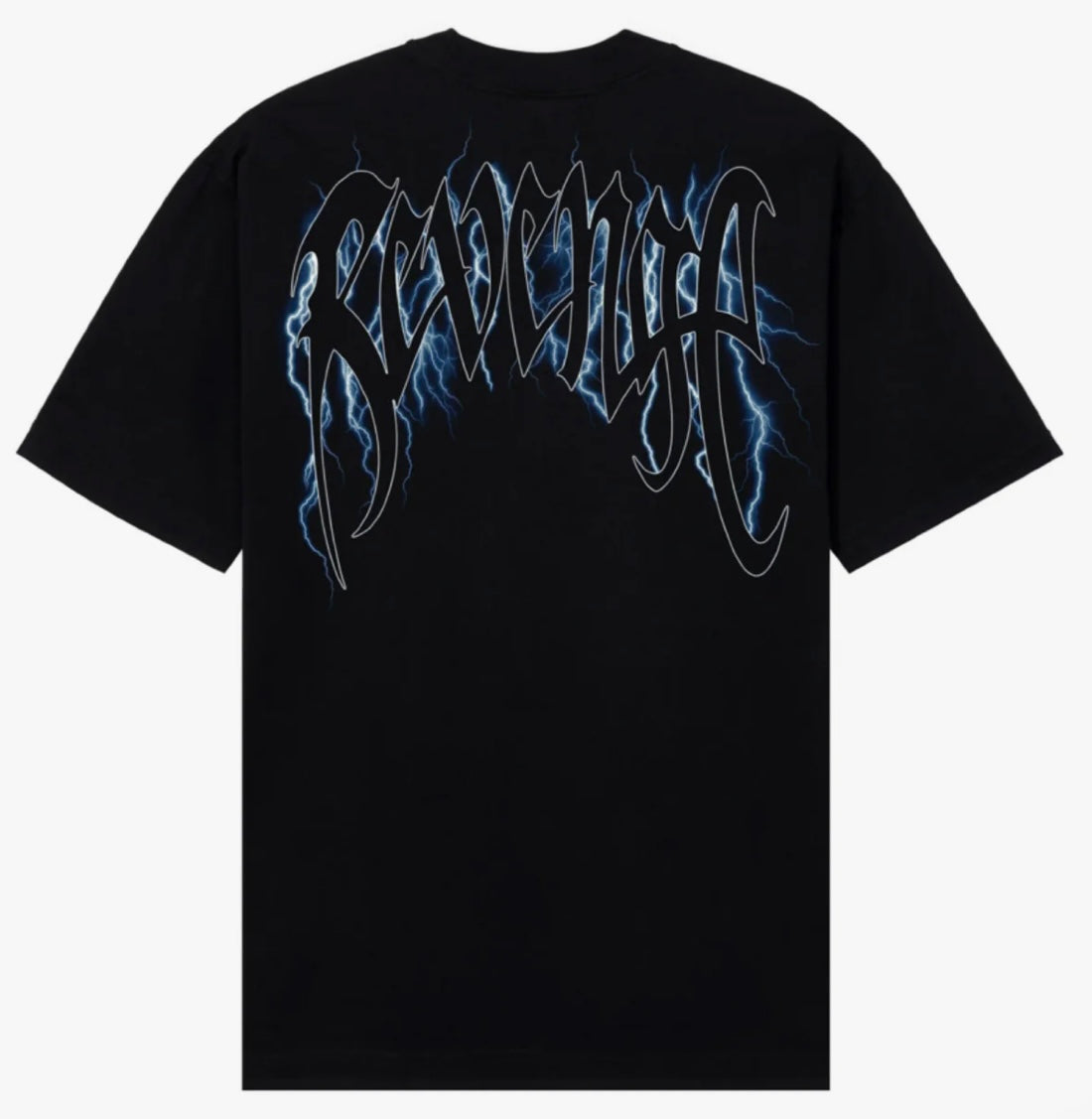 Revenge Blue Lightning Arch Tee Black