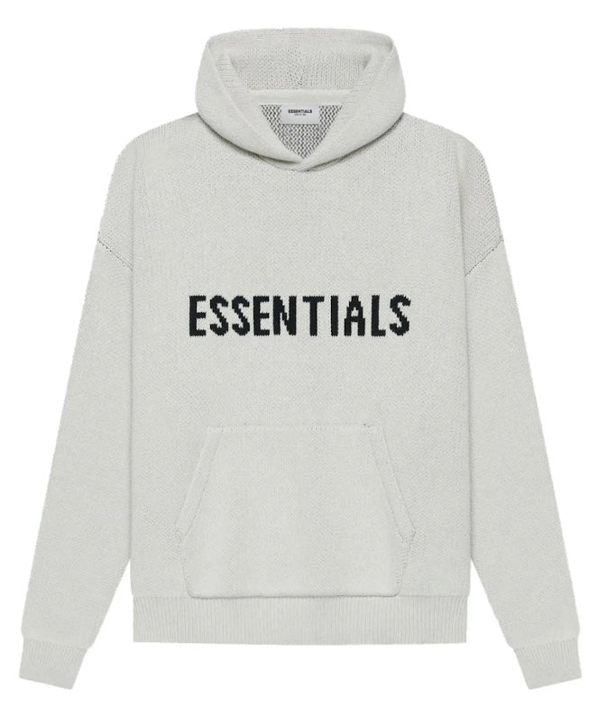 Essentials Knit Hoodie Light Heather Oatmeal