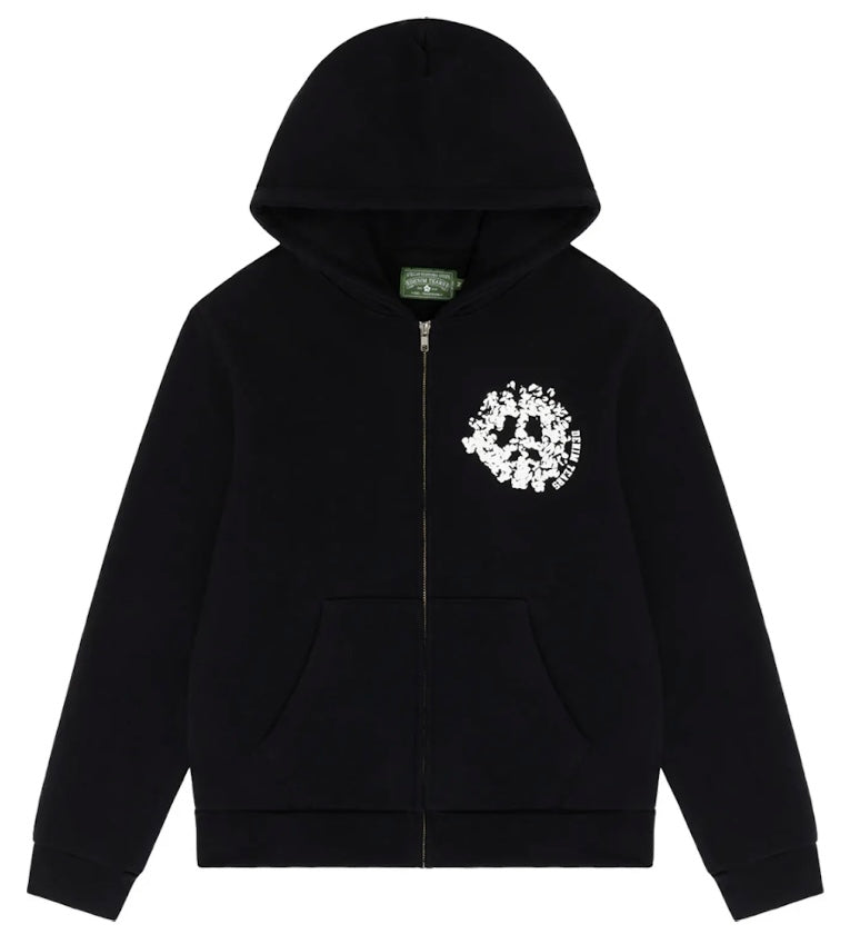 Denim Tears University Zip-Up Black/White