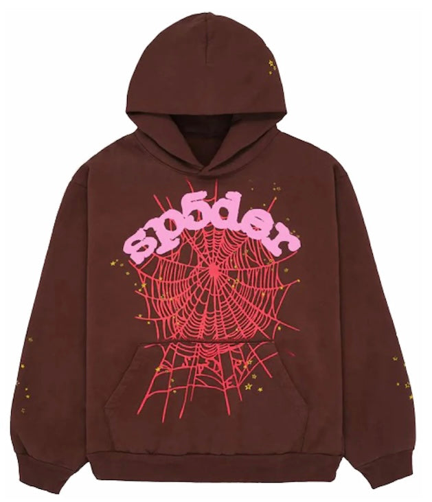 Sp5der Web Hoodie Brown