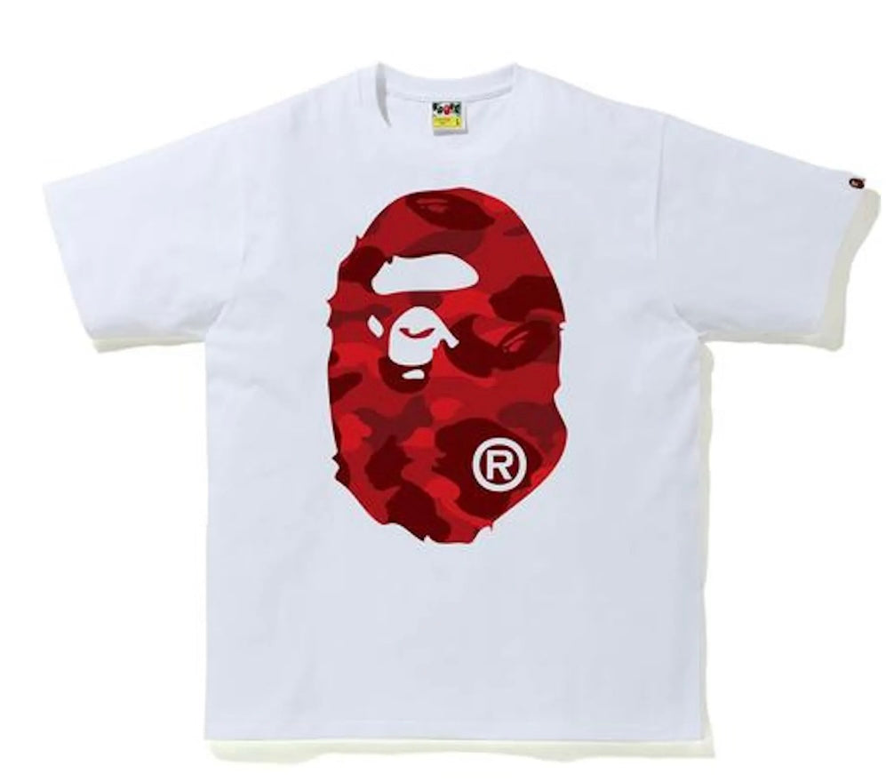 Bape Red Big Head Tee White