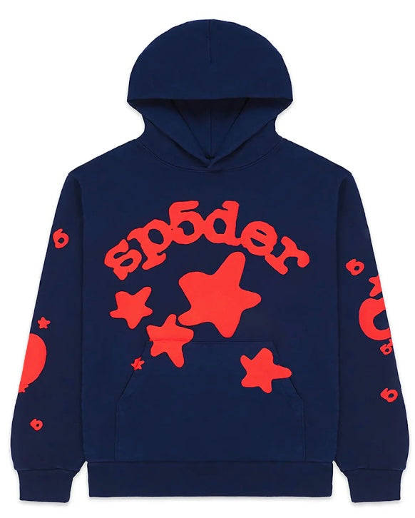 Sp5der Beluga Hoodie Navy/Red