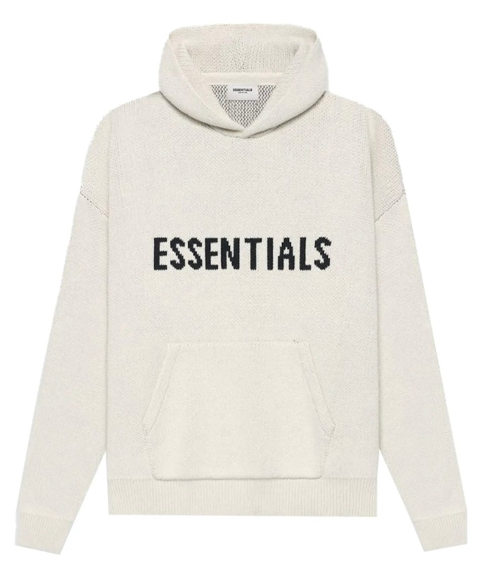 Essentials Knit Hoodie Creme