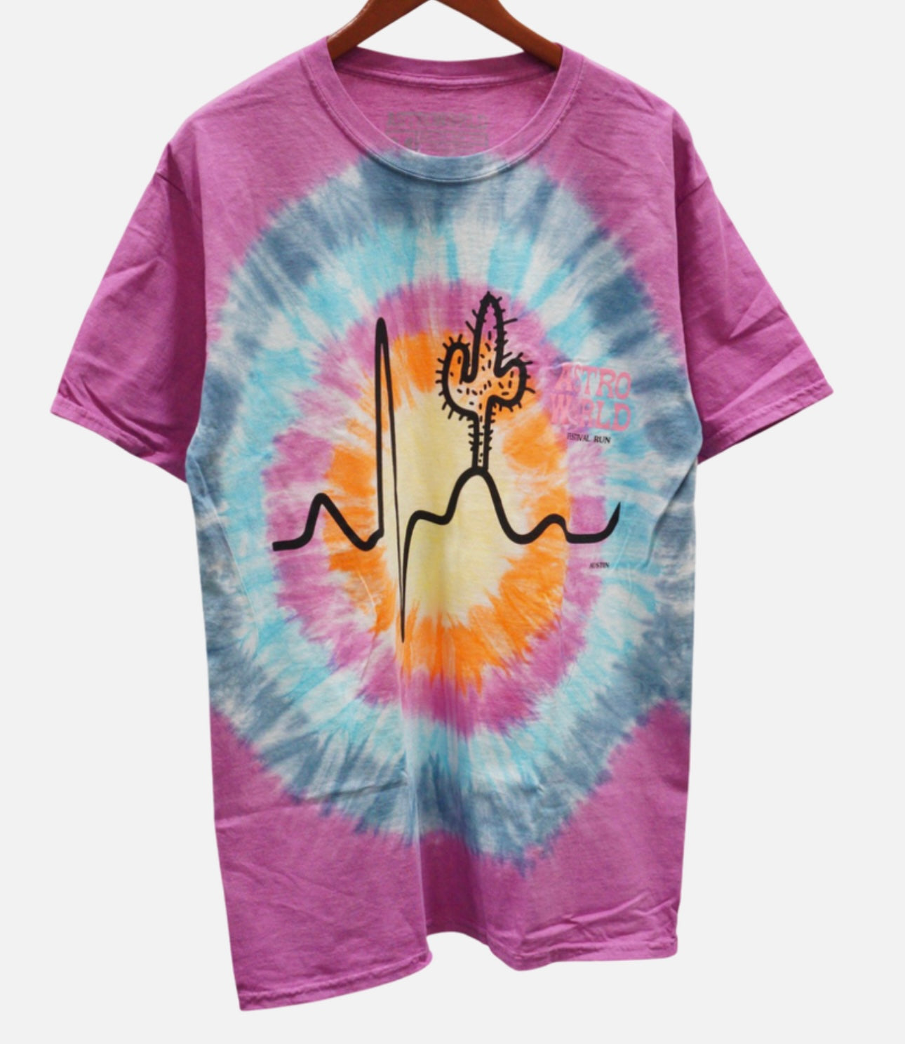Travis Scott Festival run the tie dye austin tee