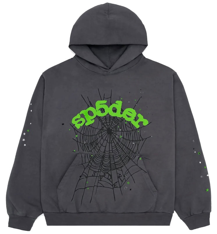 Sp5der Web Hoodie Slate Grey