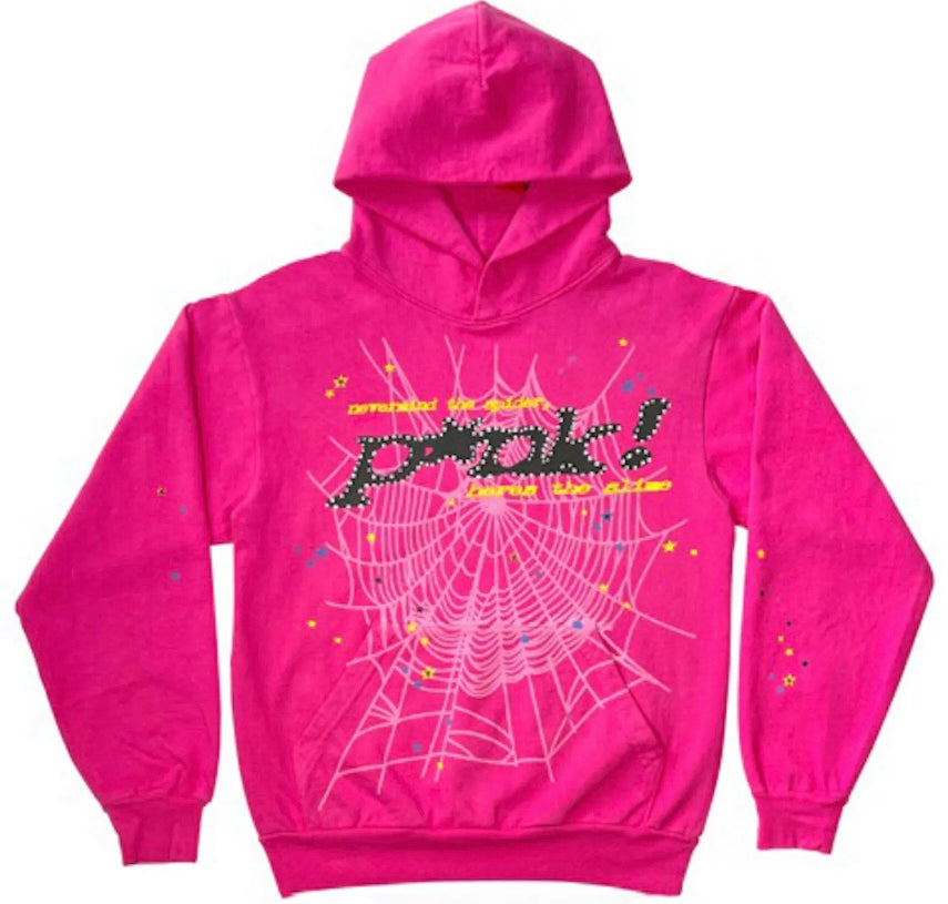 Sp5der P*nk Hoodie Pink V1