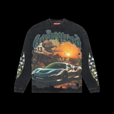 Godspeed Sunset Drift LS T-Shirt (Black wash)
