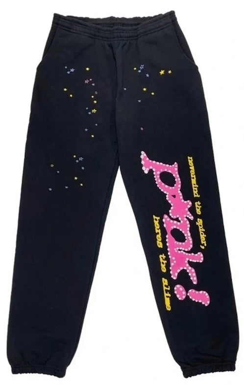 Sp5der P*nk Pant Black V1