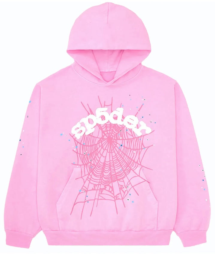 Sp5der Web Hoodie Pink