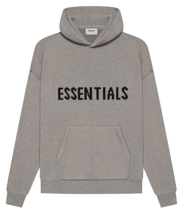 Essentials Knit Hoodie Dark Heather Oatmeal