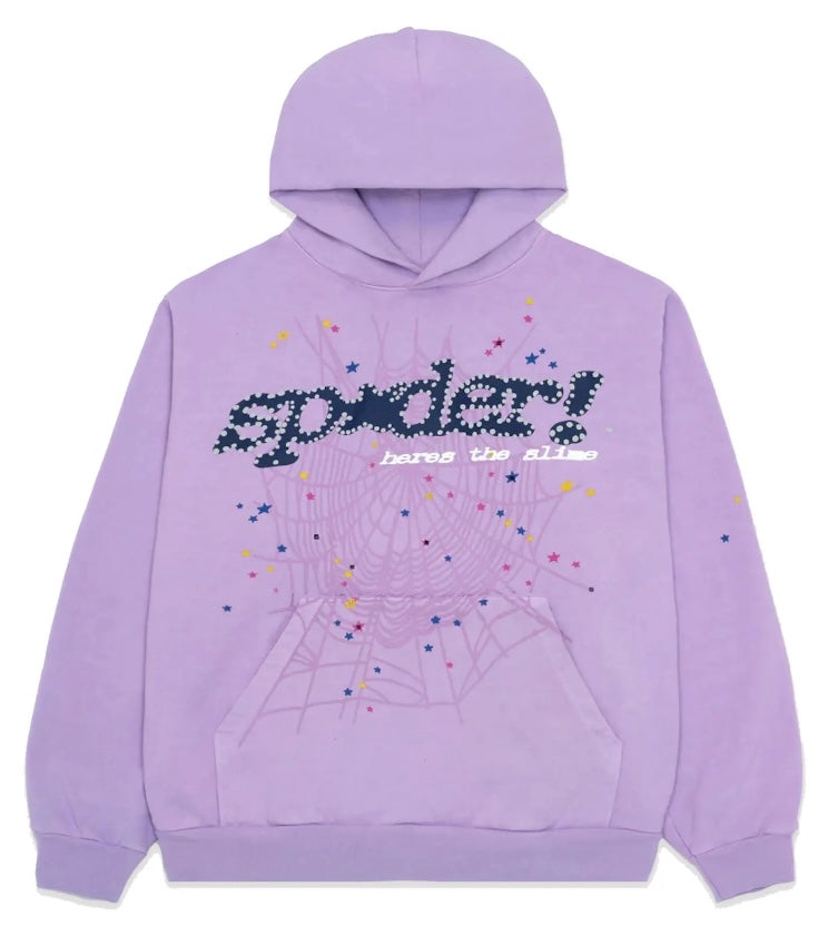 Sp5der Acai Hoodie Purple