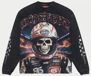 Godspeed Racer Goldie LS T-Shirt (Black wash)