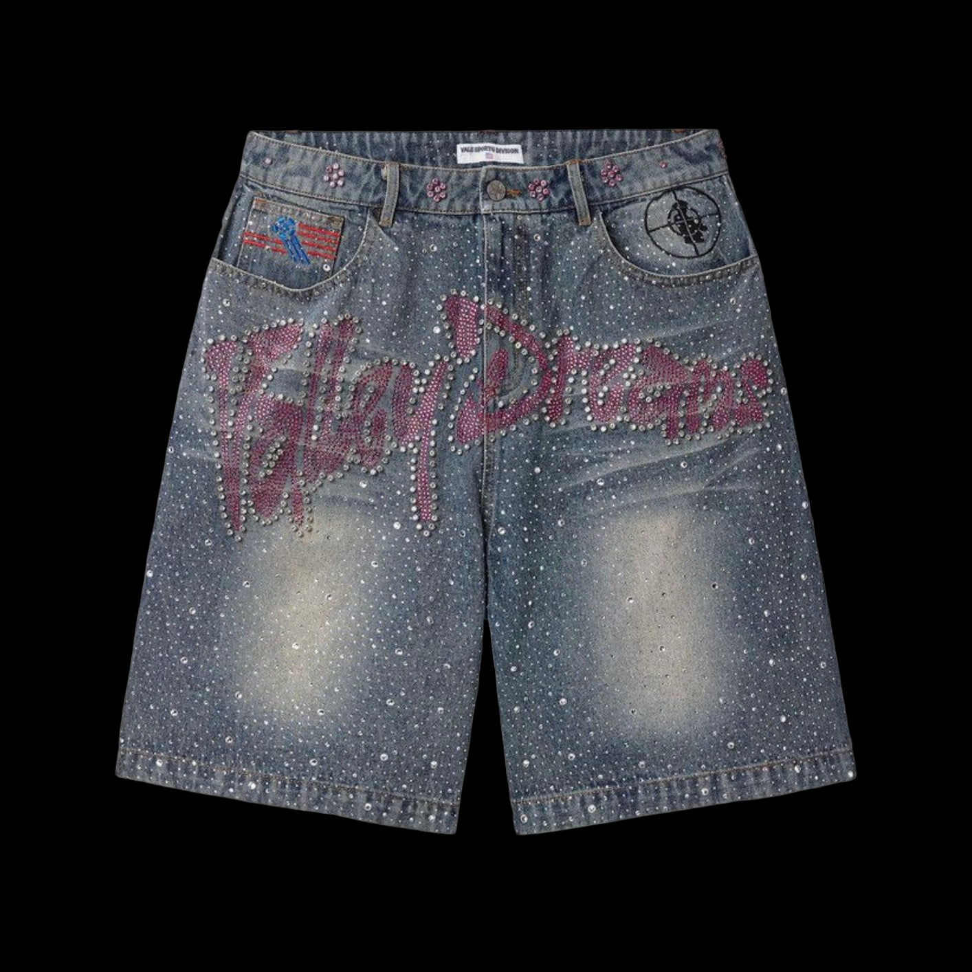 Vale Forever Iced Out Jorts 'Mild Blue'