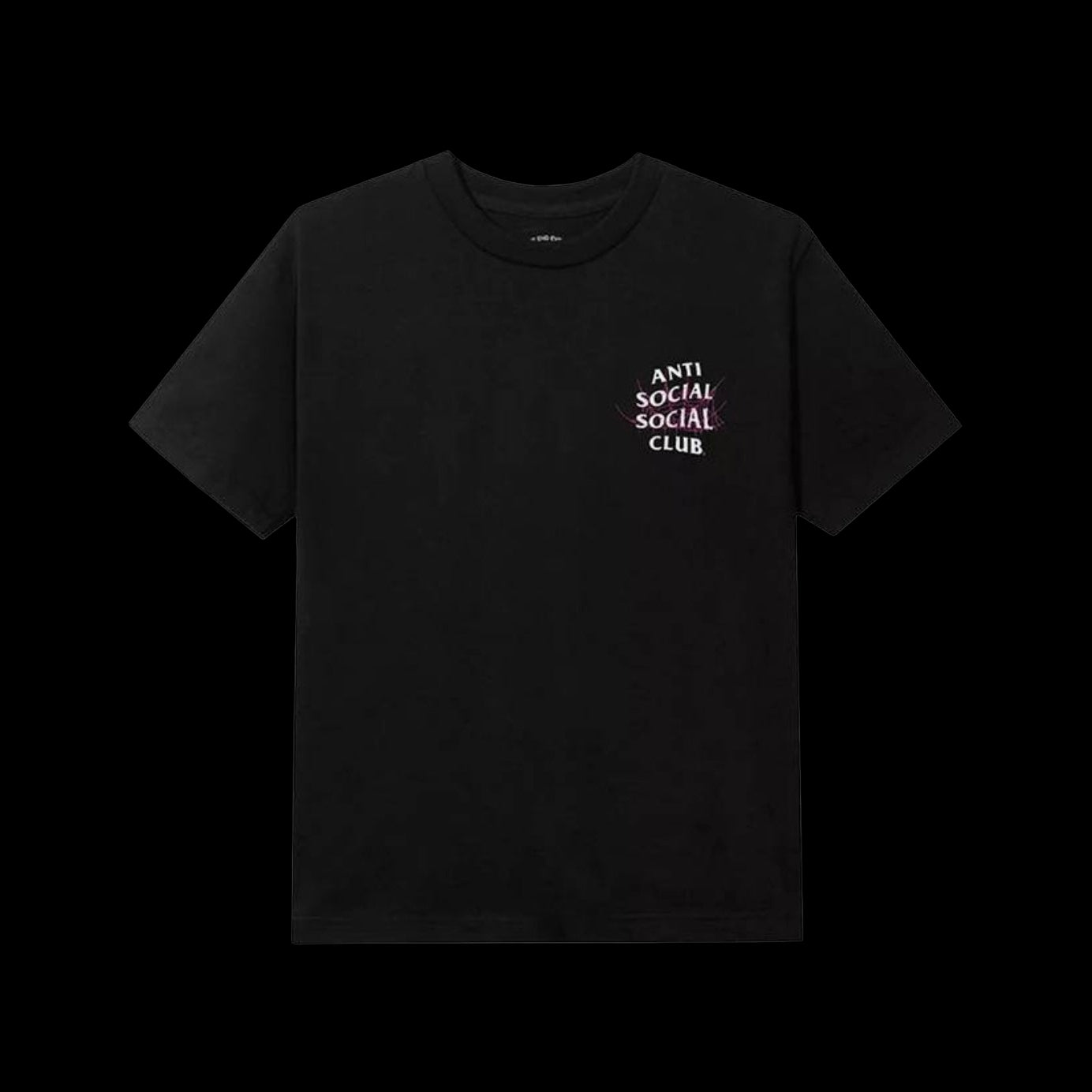 Anti-Social pink web tee black