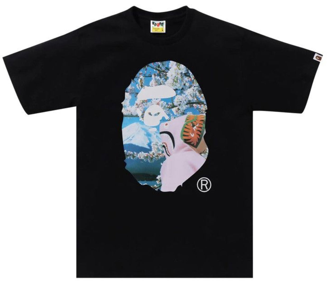 Bape Sakura Photo Tee W Head Black Tee