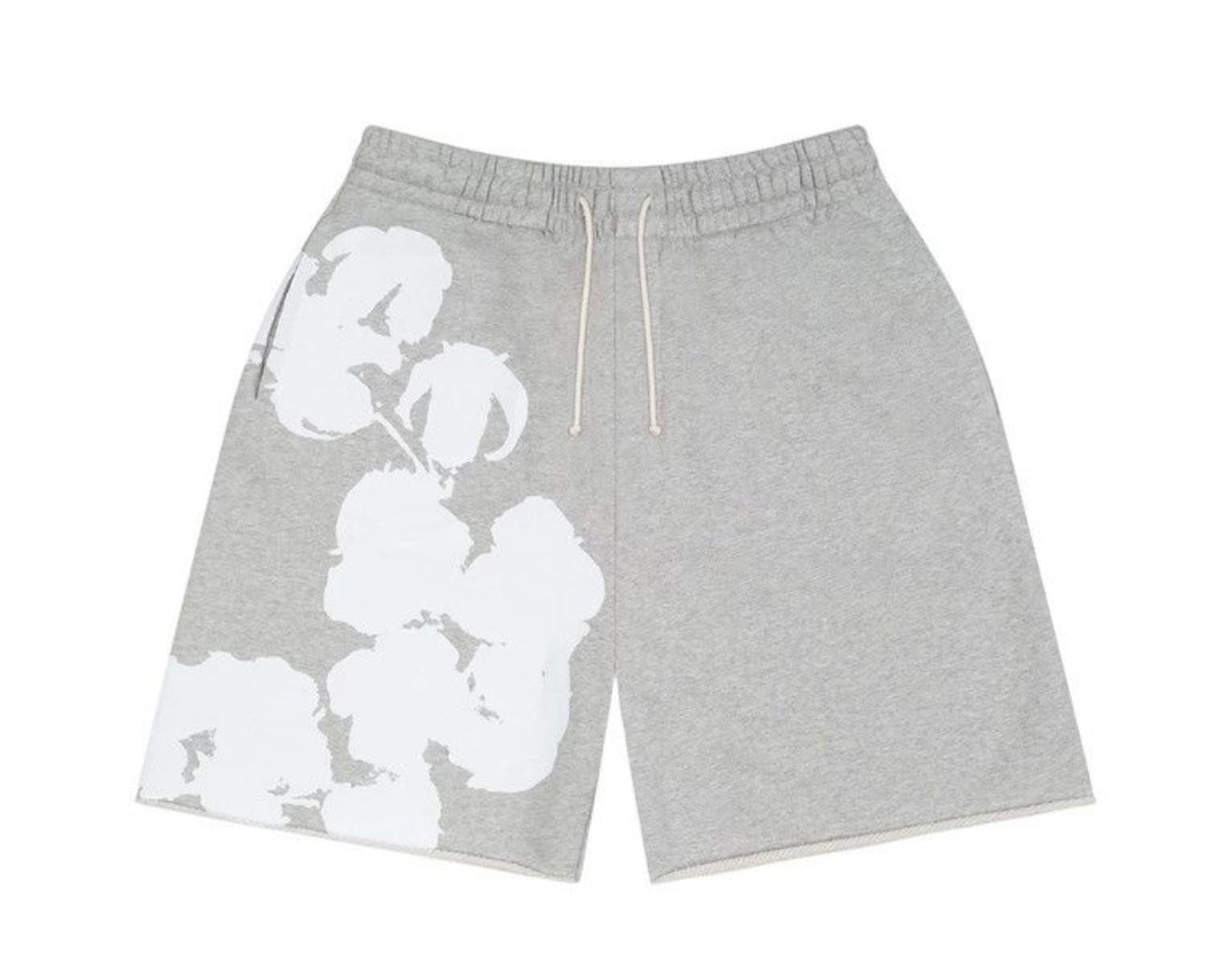 Denim Tears Big Cotton Wreath Sweat Shorts 'Grey'