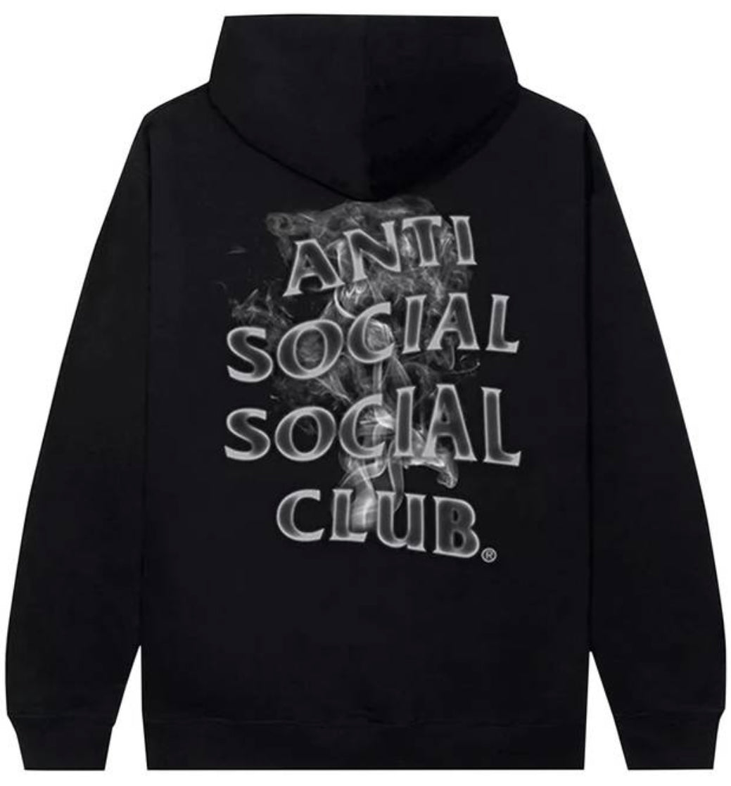 Anti-Social White Smoke Hoodie Black
