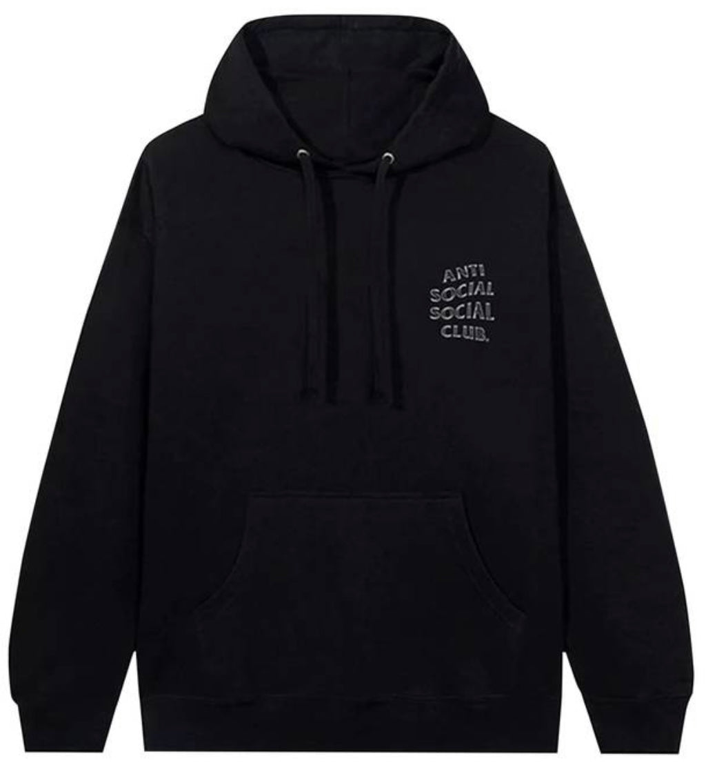 Anti-Social White Smoke Hoodie Black