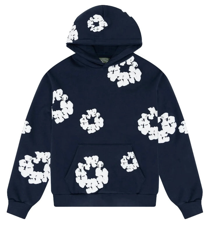 Denim Tears Cotton Wreath Hoodie Navy