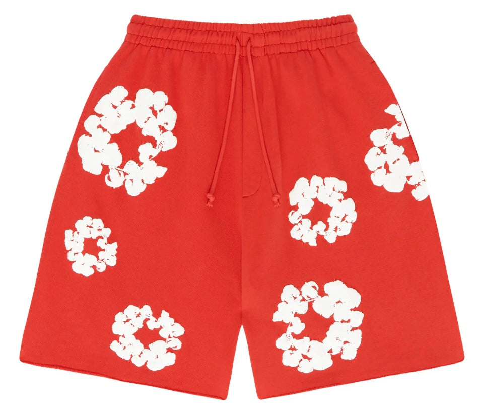 Denim Tears Cotton Wreath Short Red