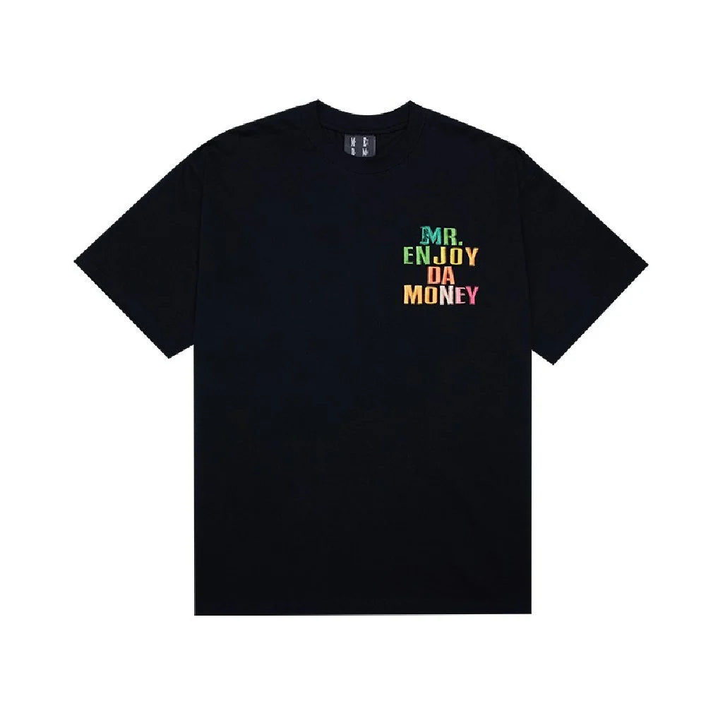 MR. Enjoy Da Money Rainbow Black Tee