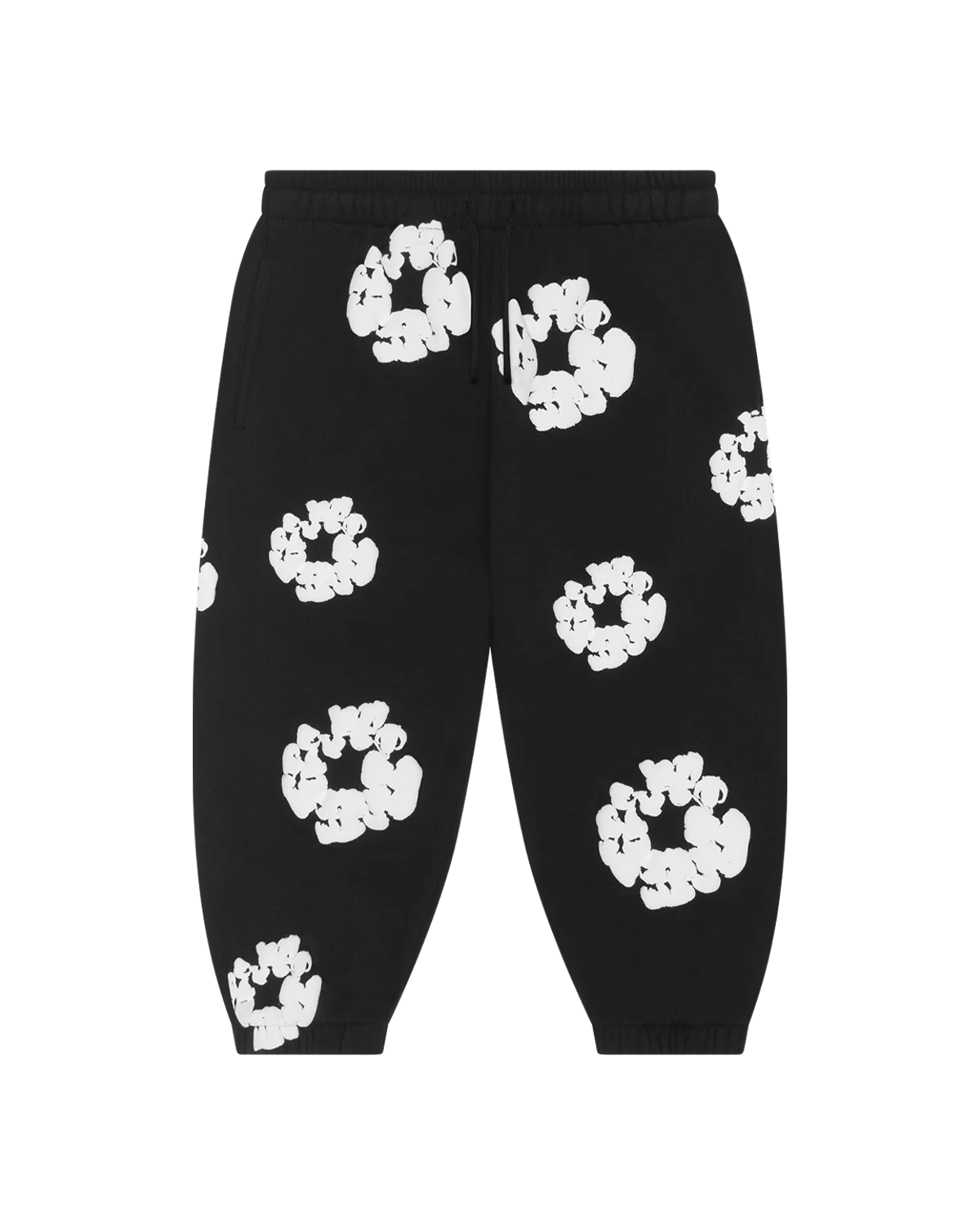 Kids Cotton Wreath Sweatpants Black