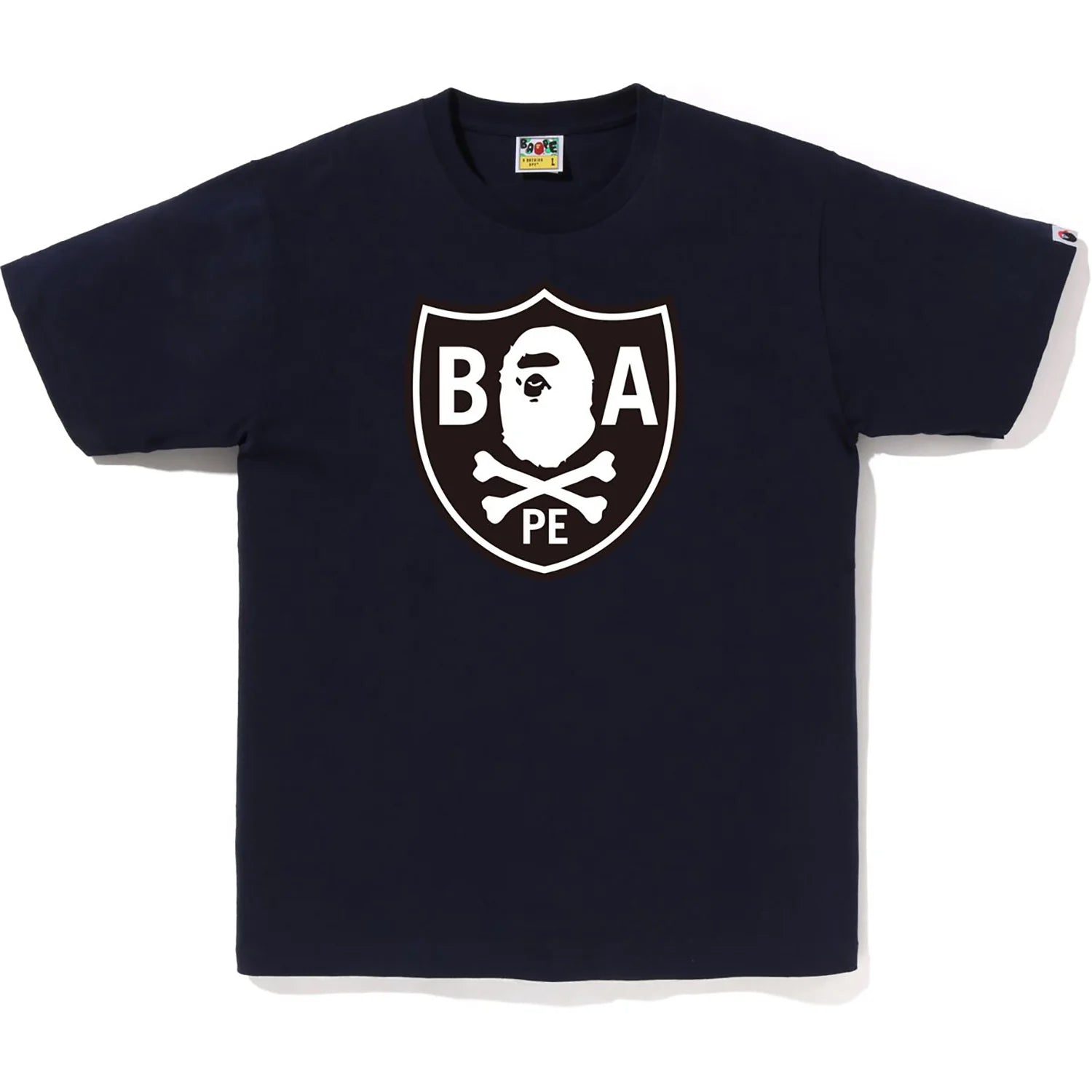 Bape Ape Crossbone Tee navy