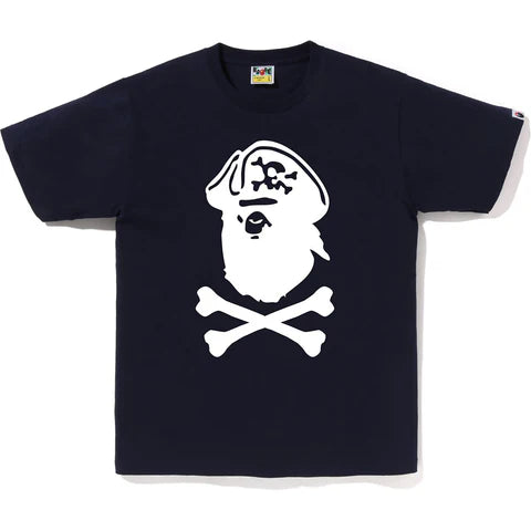 Bape Captain Ape Crossbone Tee Navy