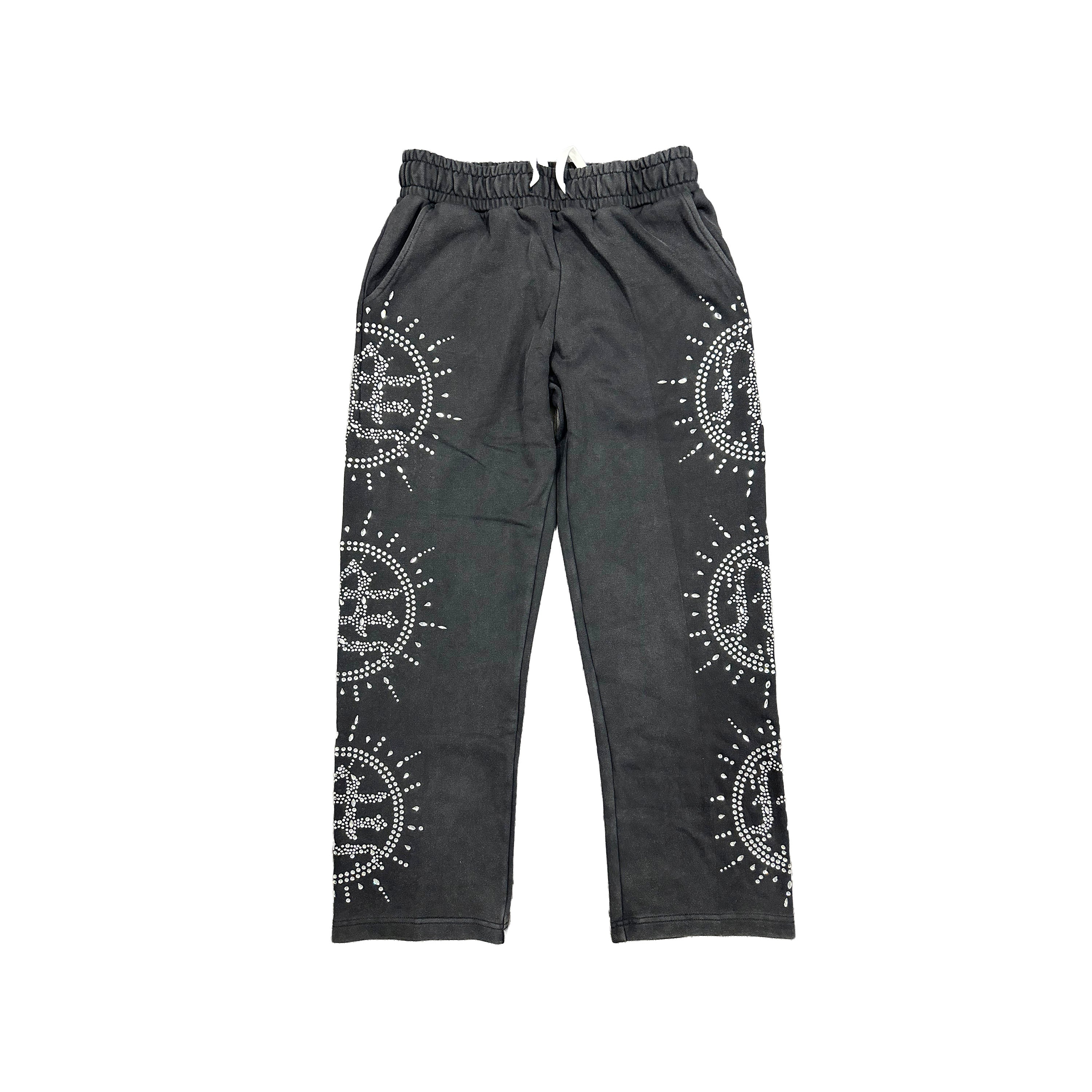 Mixed Emotions Eclipse Grey Rhinestone Sweats