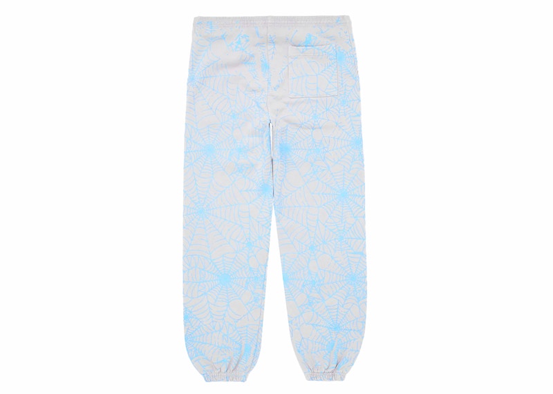 Sp5der AOP Web Sweatpants Heather Grey