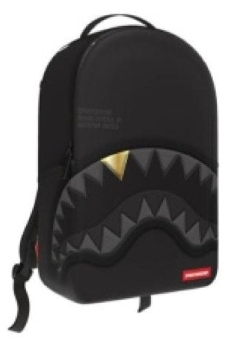 BLACKED OUT EMBOSSED GOLD TOOTH BACKPACK
