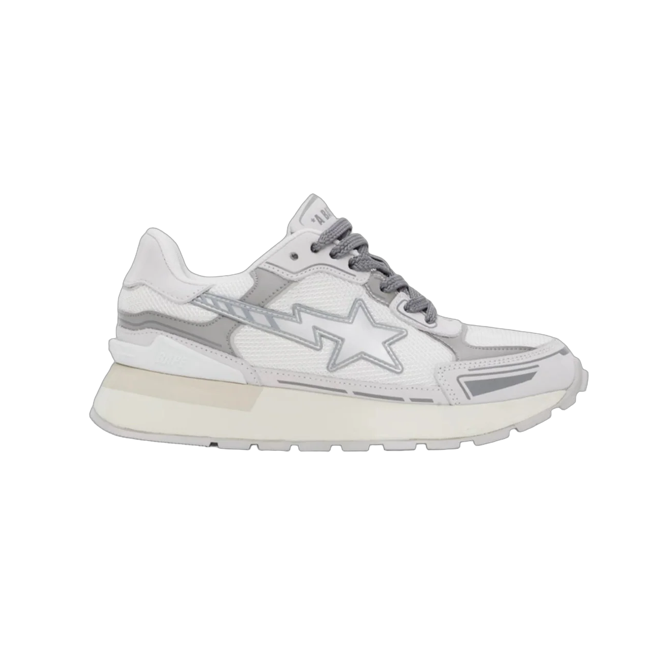 Bapesta White & Gray ROAD STA Express #3