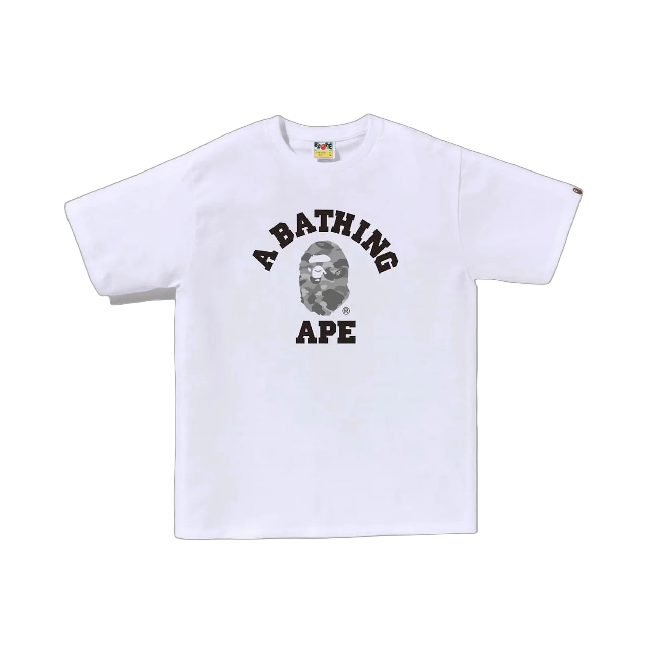 Bape ABC Ape Honeycomb Head Tee White