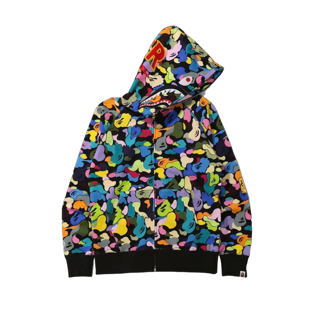 Bape multicolor PONR black Zip Up